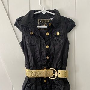 Guess Black and Gold Dress girls size 4